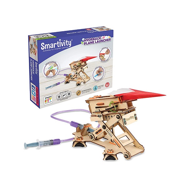 Smartivity: Hydraulic Plane Launcher - STEM Building Kit for Kids