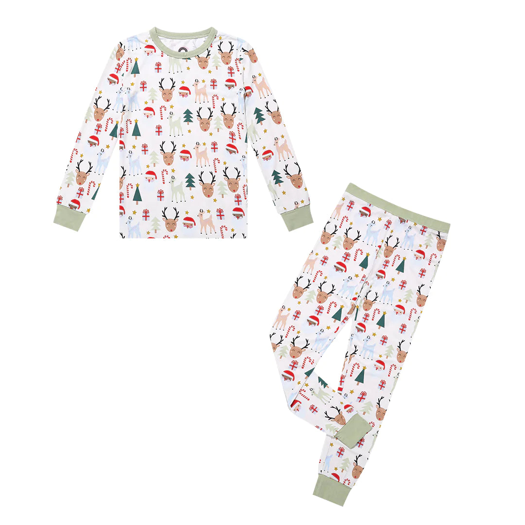 Christmas Holiday Kids Bamboo Pajama Set - 4/5T