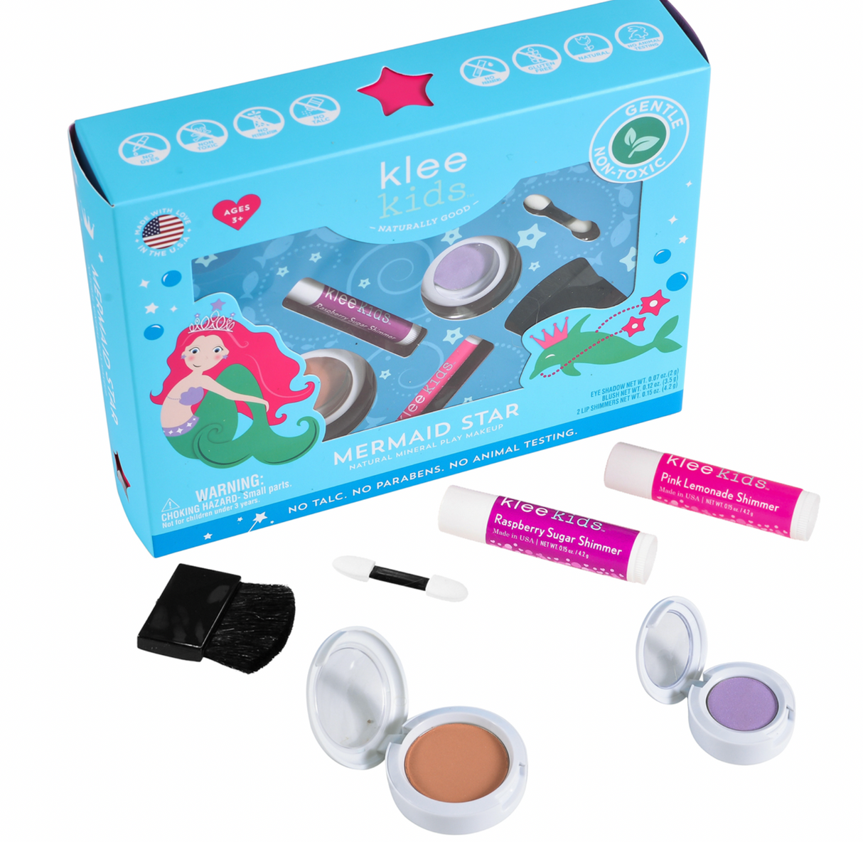 Klee Kids Natural Mineral Play Makeup Kit Mermaid Star