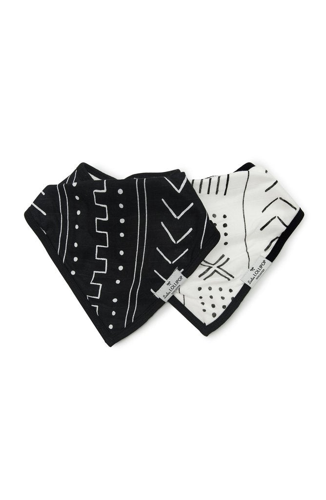Bandana Bib Set - Mudcloth