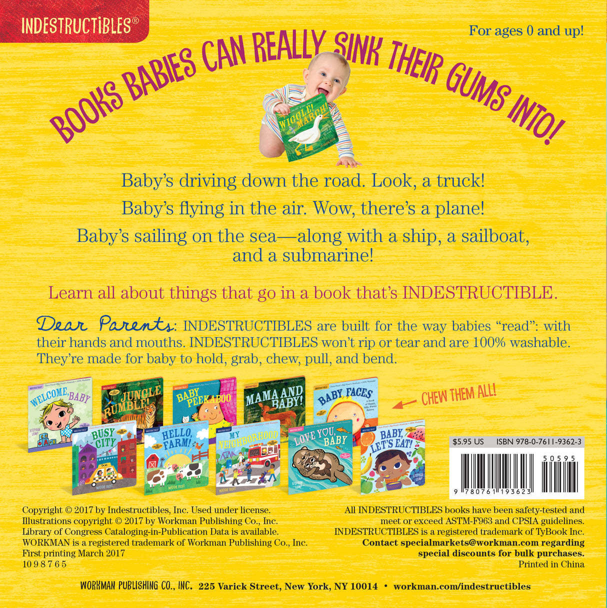 Indestructibles: Things That Go!: Chew Proof · Rip Proof · Nontoxic · 100% Washable (Book for Babies, Newborn Books, Vehicle Books, Safe to Chew)