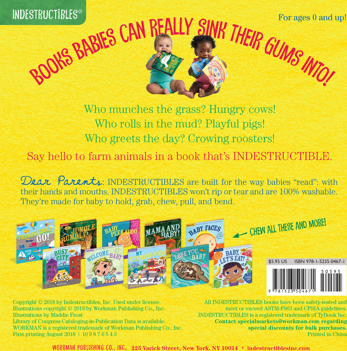 Indestructibles: Hello, Farm!: Chew Proof · Rip Proof · Nontoxic · 100% Washable (Book for Babies, Newborn Books, Safe to Chew)