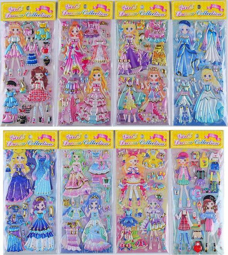 Dress Up Double Stickers-8 Designs-24