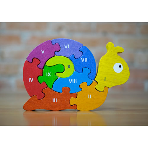 Number Snail Puzzle - Gingerbread House Toys