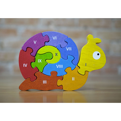 Number Snail Puzzle - Gingerbread House Toys