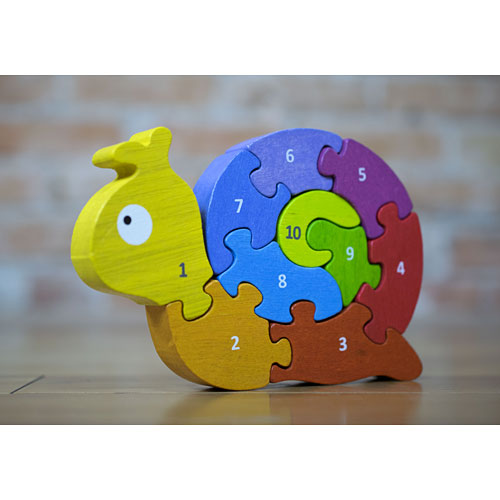 Number Snail Puzzle - Gingerbread House Toys