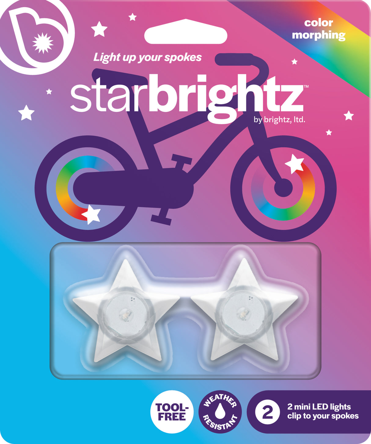 Starbrightz LED Bicycle Spoke Charms, 2pk