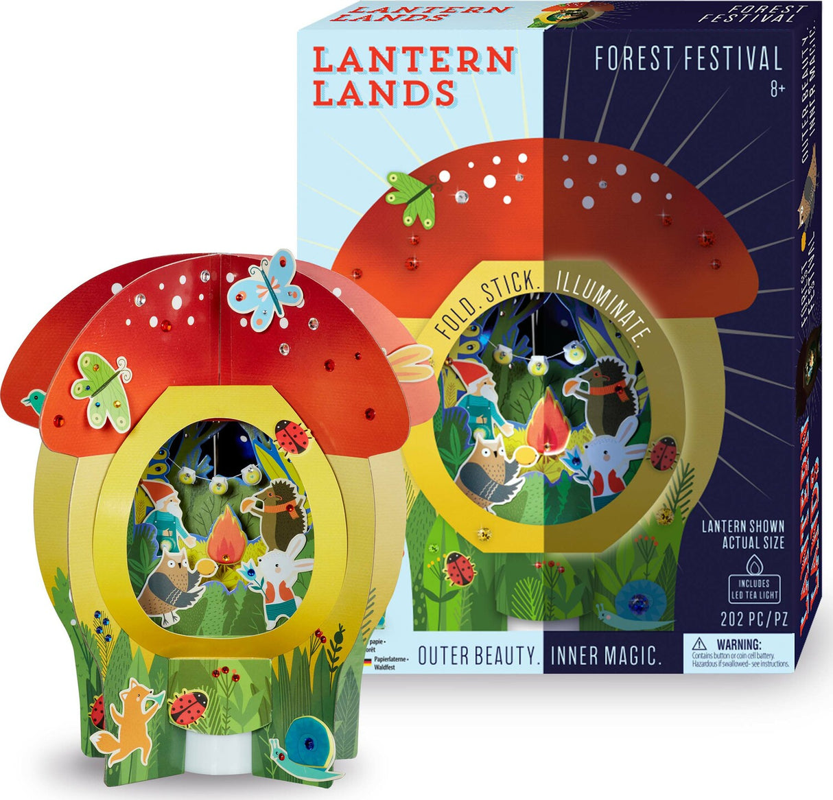 Lantern Lands Forest Festival Light Up 3d Paper Lantern Craft Kit
