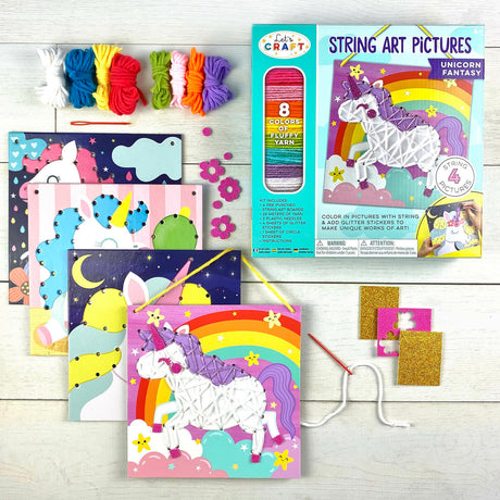 Let's Craft String Art Pictures Unicorn Fantasy Lacing Activity Set