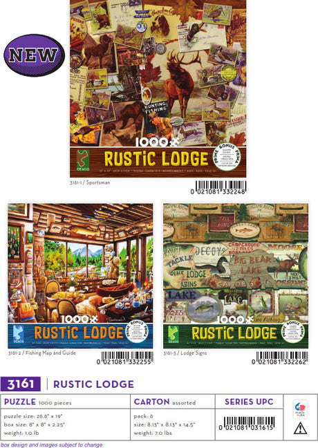 1000 Piece Rustic Lodge (assorted)