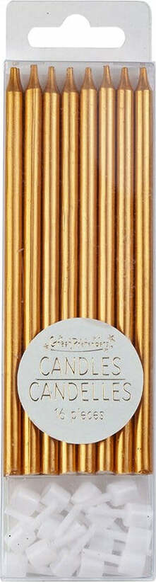 Tall Party Candles -  Metallic Copper