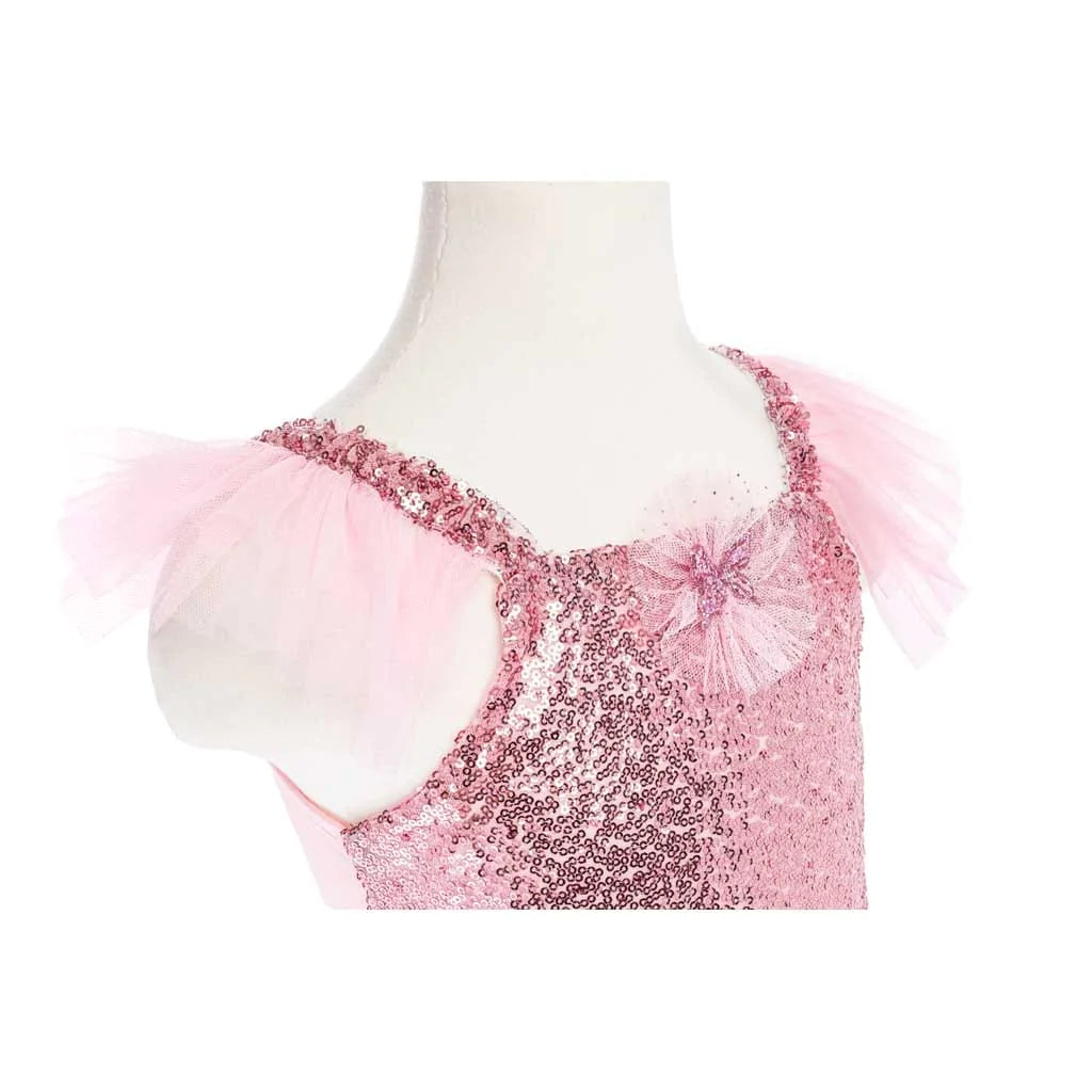 Pink Sequins Butterfly Dress & Wings