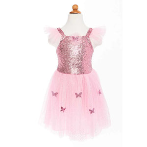 Pink Sequins Butterfly Dress & Wings