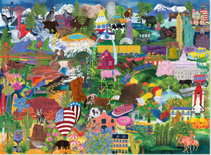 1000-pc Puzzle - America Collage 