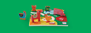 10-pc Stacking Wood Puzzle - 123 Barnyard