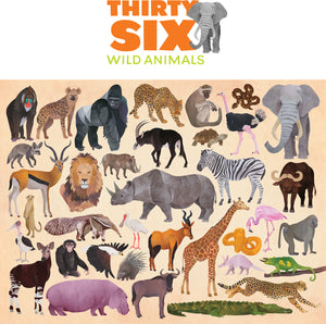 100-pc 36 Puzzle - Wild Animals