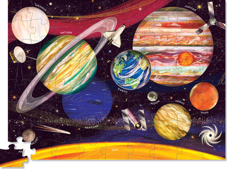 72- pc Round Box Puzzle - Realistic Solar System 