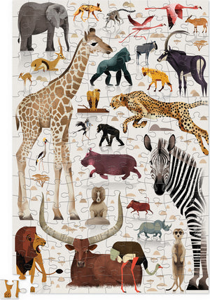 150-pc Tin Puzzle - African Animals 