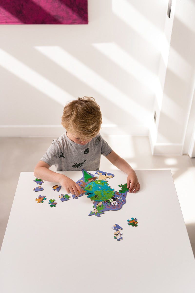Contour Puzzle World 45 pcs