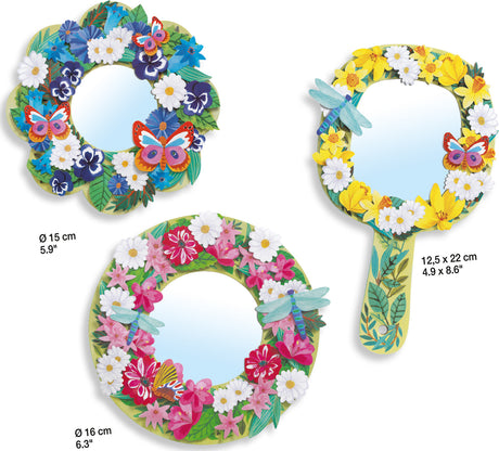 Djeco Pretty Flower Diy Mirrors Craft Kit