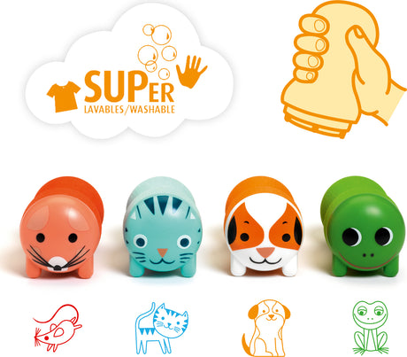 Djeco Garden Animal Stampers For Little Hands