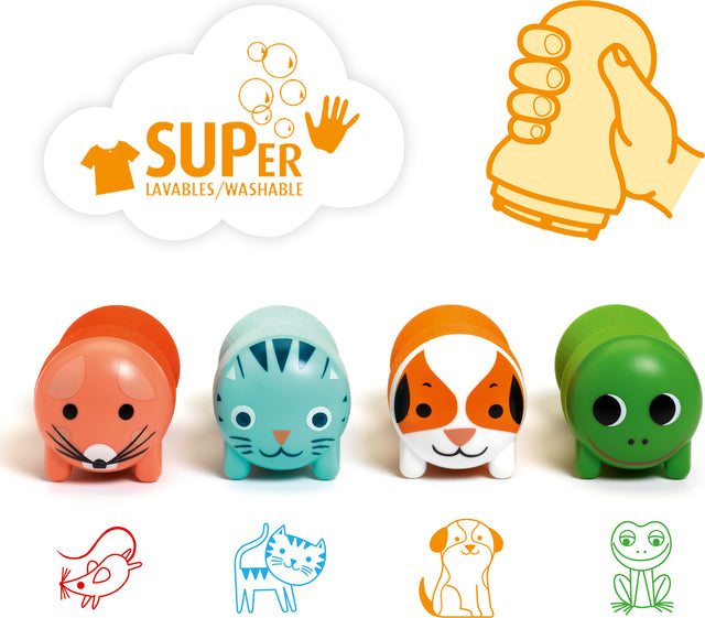 Djeco Garden Animal Stampers For Little Hands