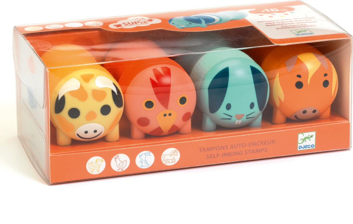 Djeco Farm Animal Stampers For Little Hands