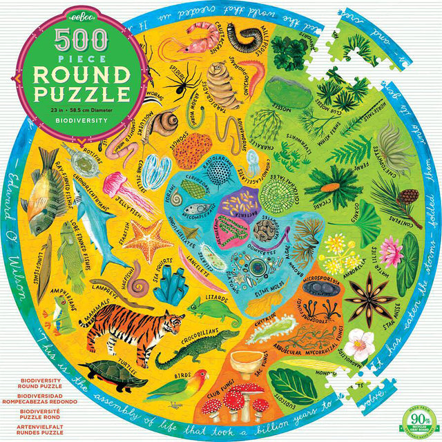 Biodiversity 500 Piece Round Puzzle