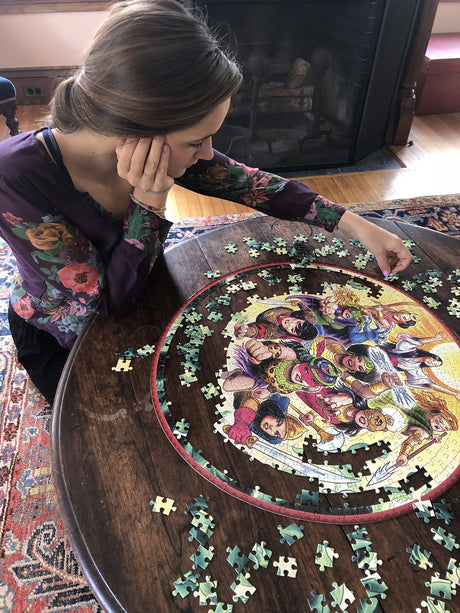 Goddesses and Warriors 500 Piece Round Puzzle
