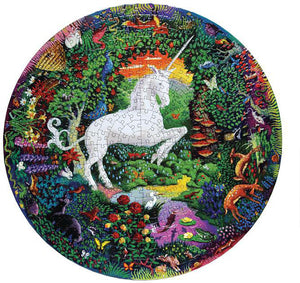Unicorn Garden 500 Piece Round Puzzle