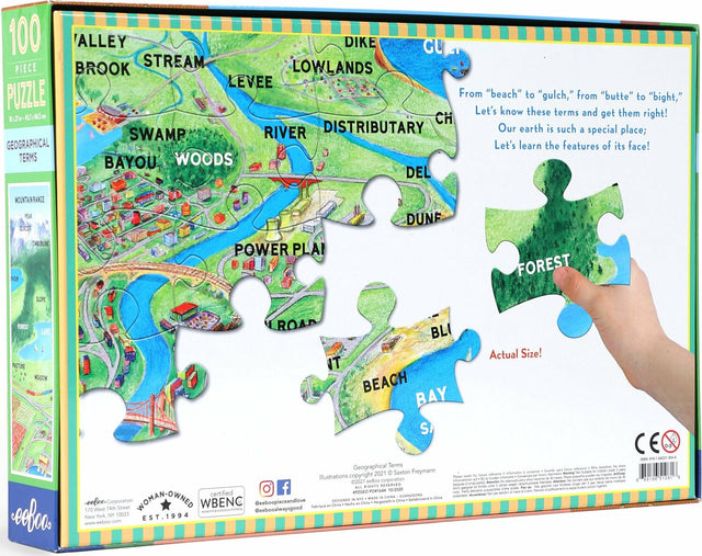 Geographical Terms 100 Piece Puzzle