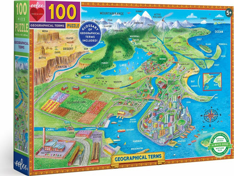 Geographical Terms 100 Piece Puzzle