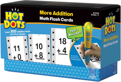 Hot Dots Math Flash Cards - More Addition