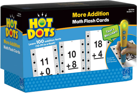 Hot Dots Math Flash Cards - More Addition