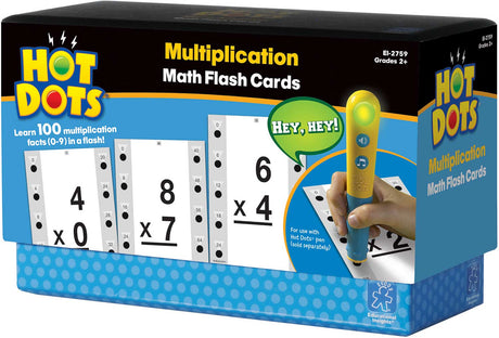 Hot Dots Math Flash Cards - Multiplication