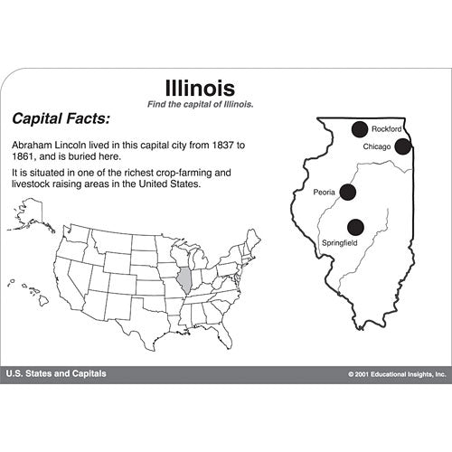 Hot Dots U.S. States & Capitals