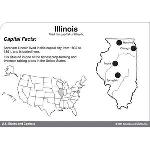 Hot Dots U.S. States & Capitals