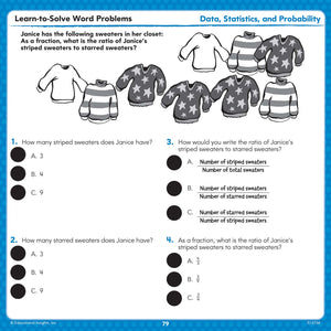 Hot Dots Learn-to-Solve Word Problems Card Set - Grades 4-6