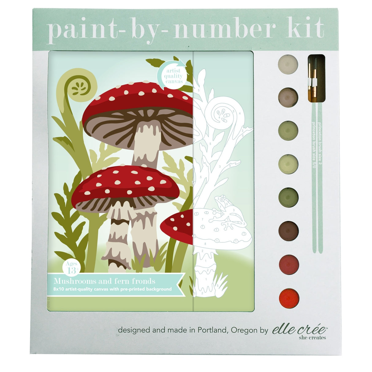 Paint-by-Number Agaric Mushroo