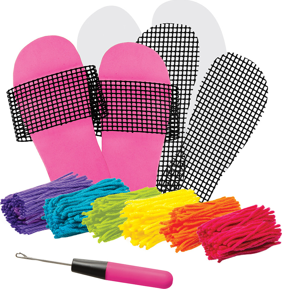 Latch Hook Slipper Kit