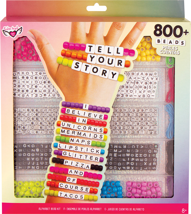 Tell Your Story Rainbow Alphabet Bead Case - Large