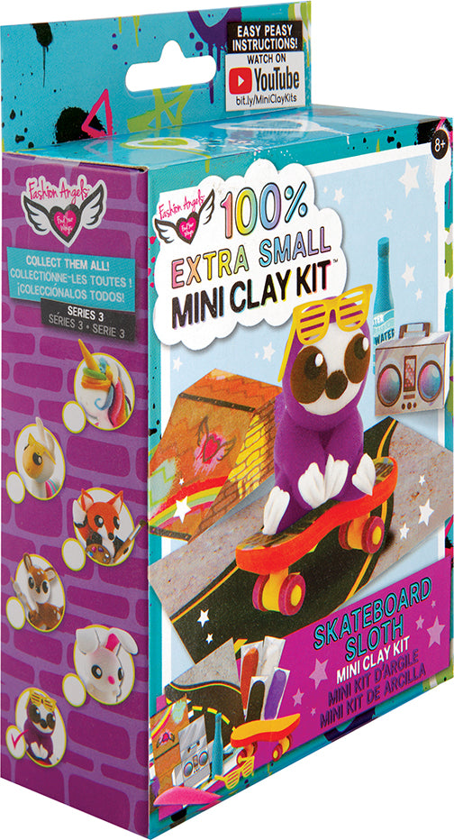 100% Extra Small Mini Clay Kit - Skateboard Sloth