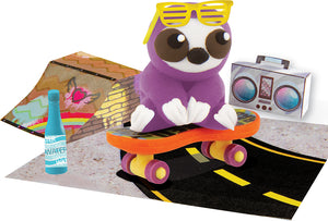 100% Extra Small Mini Clay Kit - Skateboard Sloth