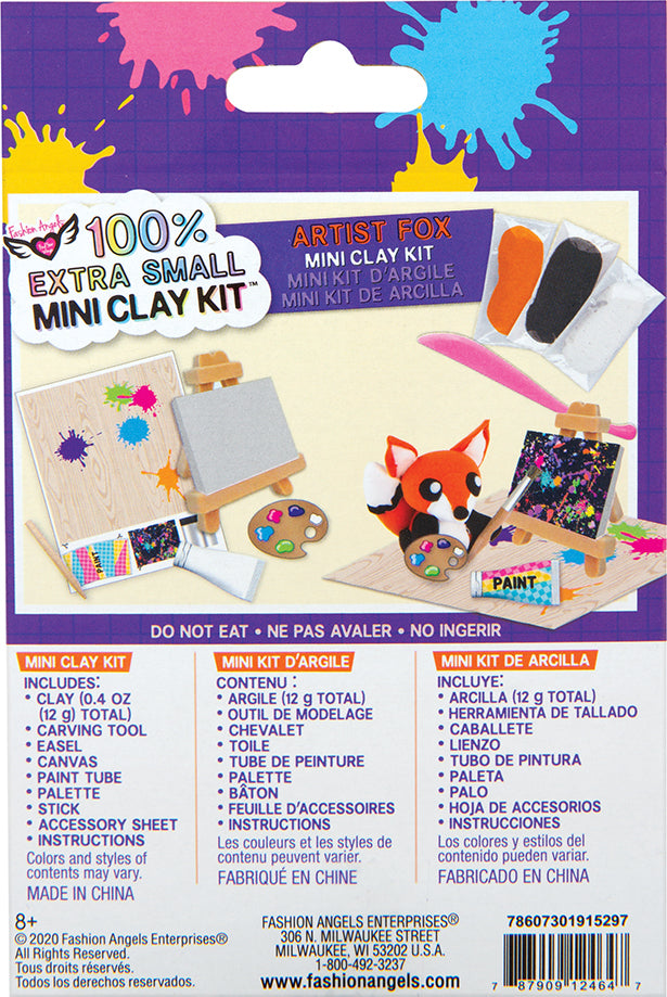 100% Extra Small Mini Clay Kit - Artist Fox