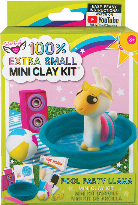 100% Extra Small Mini Clay Kit - Pool Party Llama