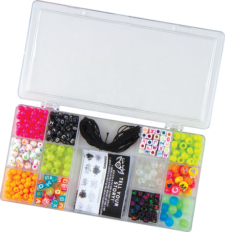 Tell Your Story Neon Glow Alphabet Bead Case - Small