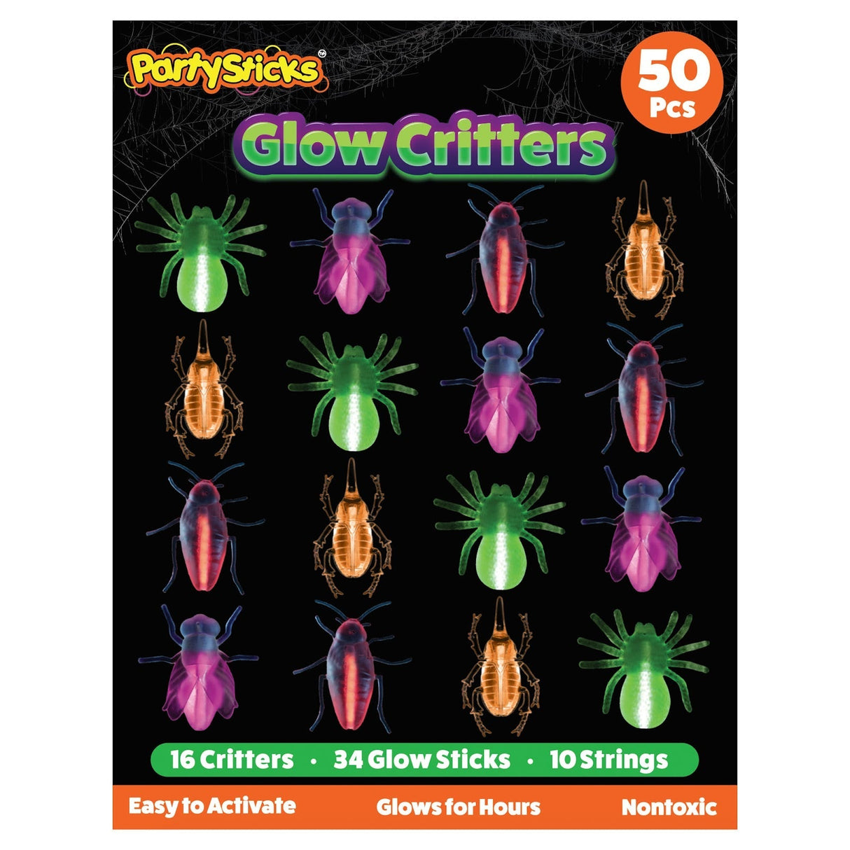 50 Pc Glow Critters Small