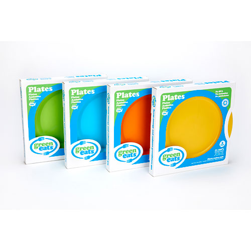 Green Eats Plates-2 Per Set-assorted Case (2/ Color)