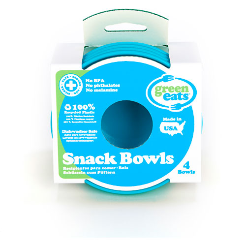 Green Eats Snack Bowl-4 Per Set-blue