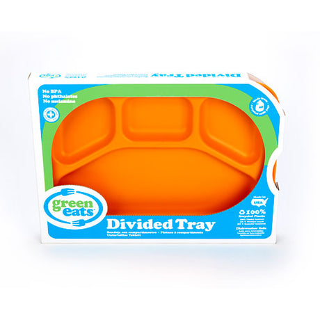 Green Eats Divided Tray-1 Tray Per Sales Unit-orange